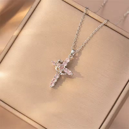 Collar corona y cruz